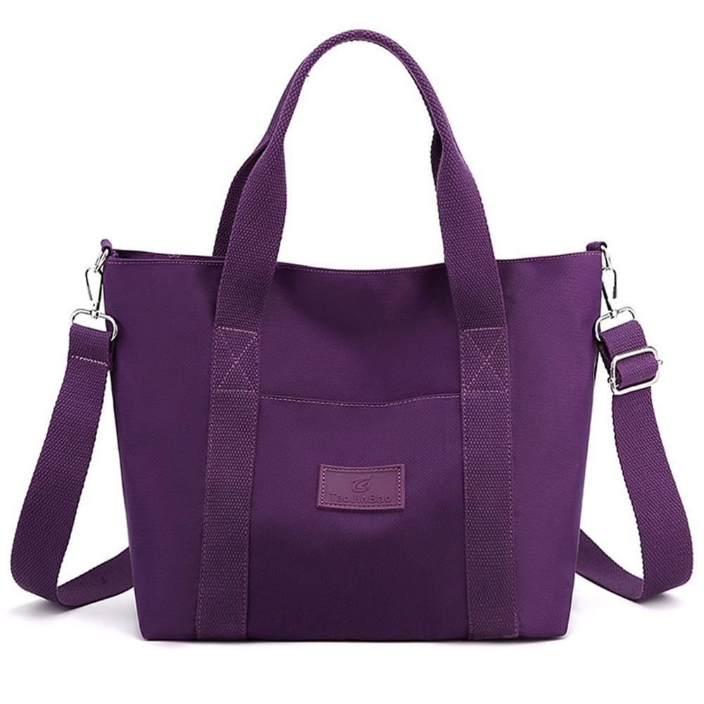 Nylon Crossbody Bags Medium Size Cute Purple Satchel Purses -_-